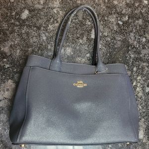 Coach Crossgrain Casey Tote Midnight Blue